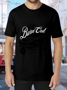 Burn Out Graphic Tee - Black
